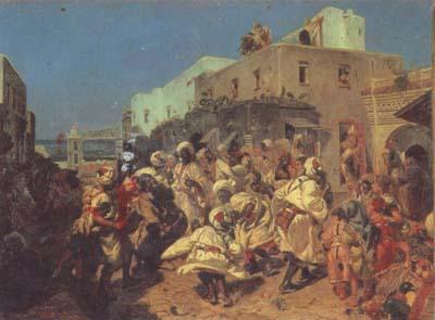 Alfred Dehodencq Blacks Dancing in Tangiers (san26) Sweden oil painting art